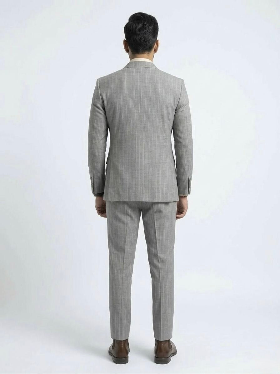 Grey Double Breasted Suit