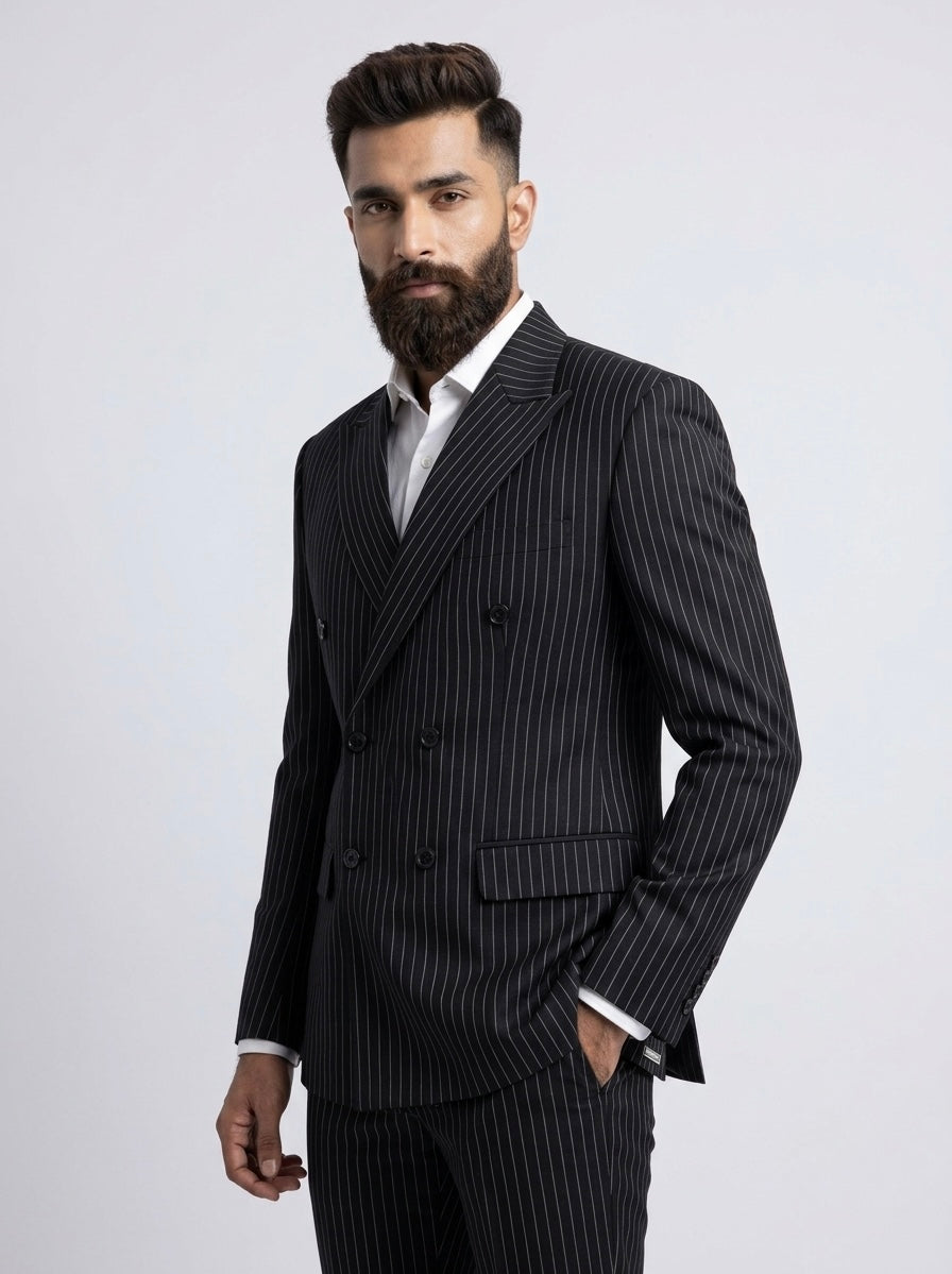 Stripped Double Breasted Suit
