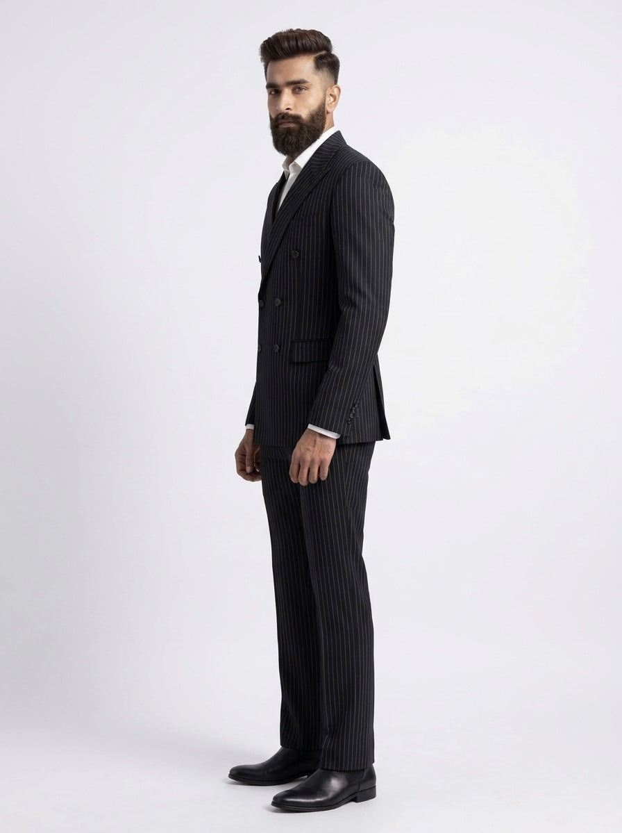 Stripped Double Breasted Suit